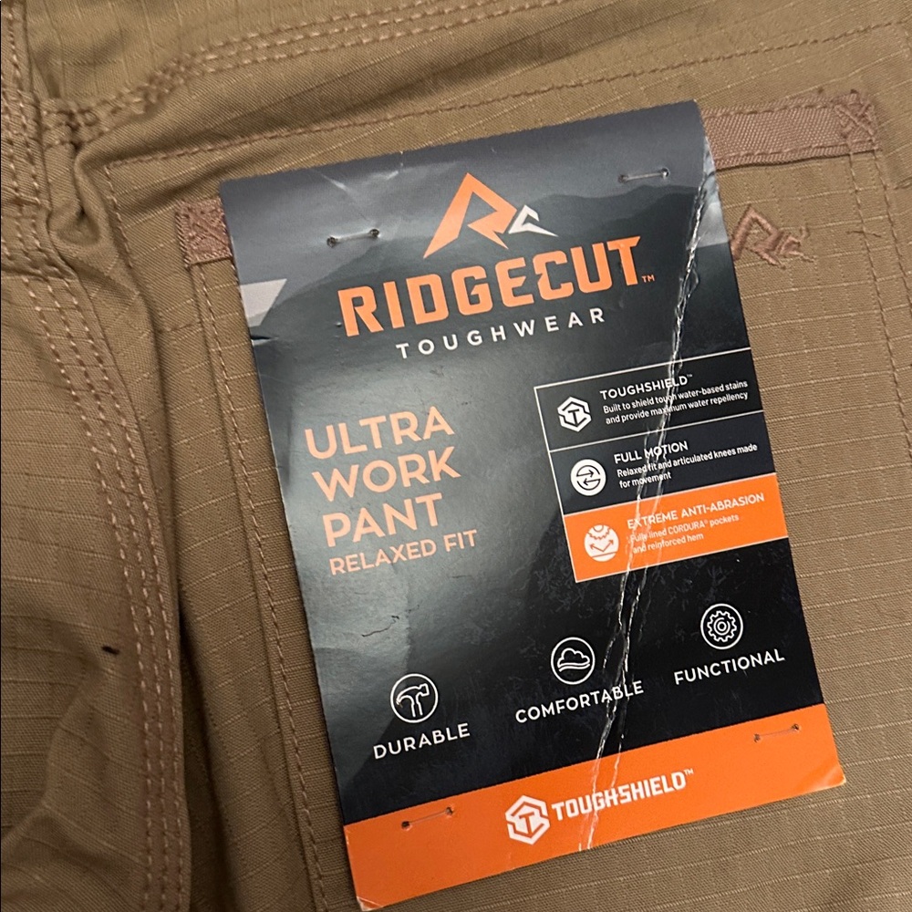 NWT Men’s Ridgecut work pants - Size 30/32 - Picture 3 of 5